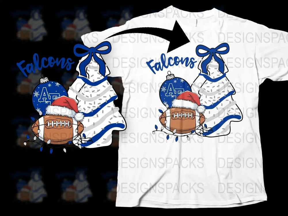 Falcons Football Snowman T-Shirt, Christmas Sports Tee, Holiday Boys Apparel, Winter Graphic Shirt