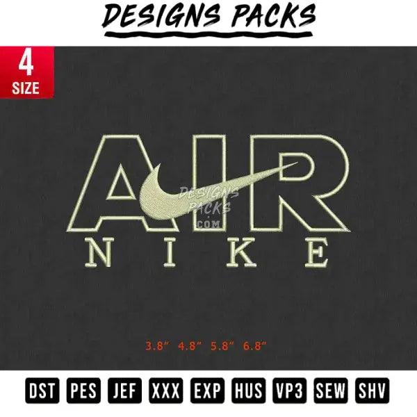 Air Swoosh One color Embroidery Design 