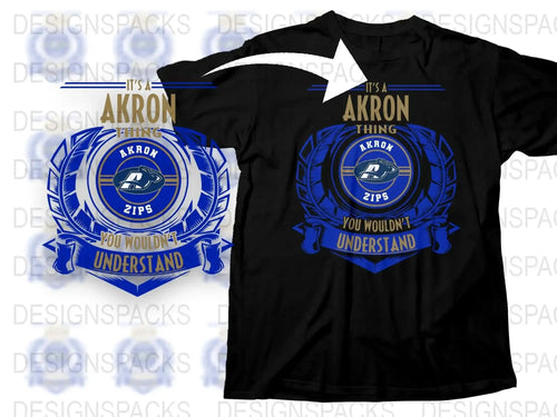 Akron Zips T-Shirt, It's a Local Thing, College Sports Tee, Graphic Print, Black Shirt, Unisex Fashion, Sports Fan Apparel