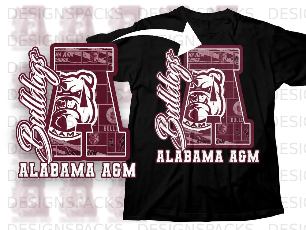 Alabama A&M Bulldogs Graphic T-Shirt Apparel