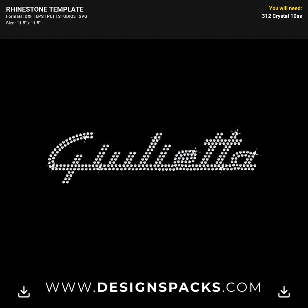 Alfa Romeo Giulietta Rhinestone Digital Template