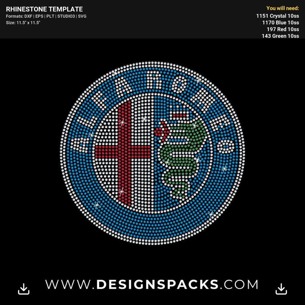 Alfa Romeo Logo Rhinestone Digital Template