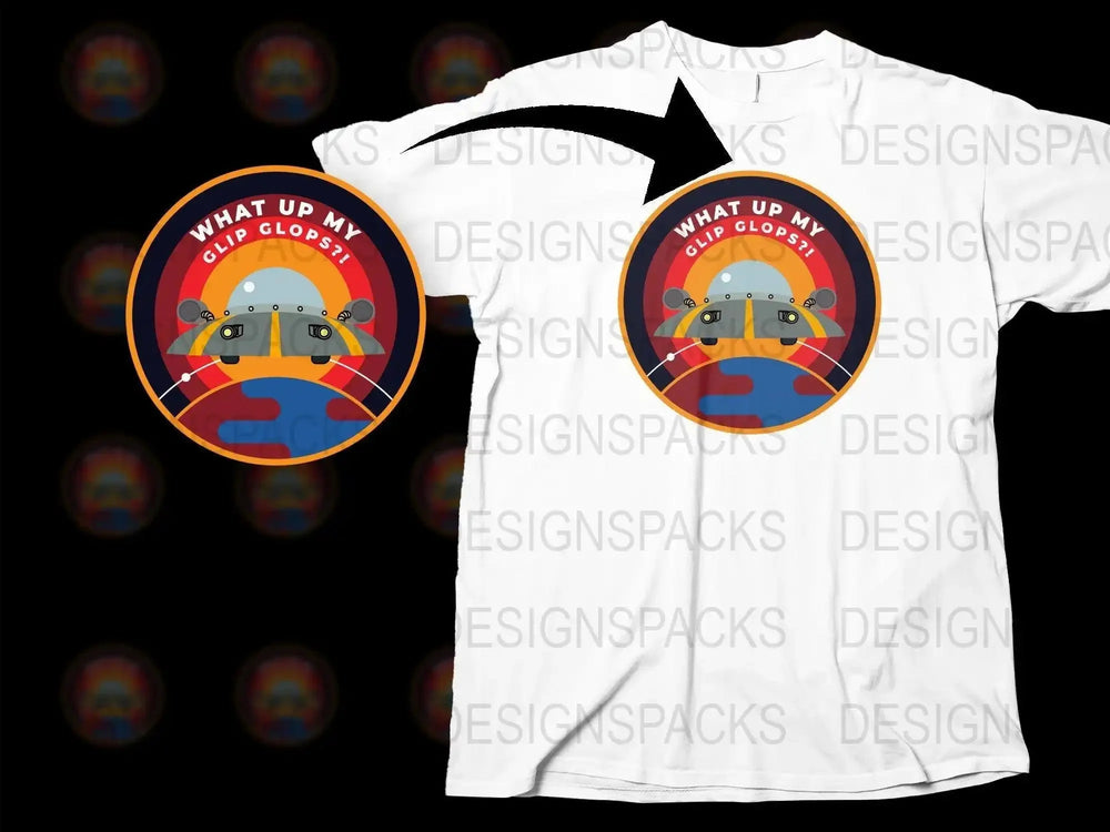Alien Spaceship What Up My Glip Glops Png Digital Download
