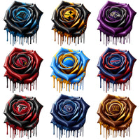 Load image into Gallery viewer, 32 Football Teams Rose Logo Dripping Flower Designs Bundle PNG
