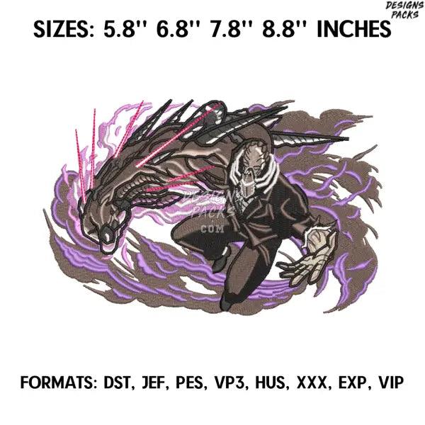 All For One Embroidery Design File, My Hero Academia Anime Embroidery Design, Anime Pes Design, Machine Embroidery File