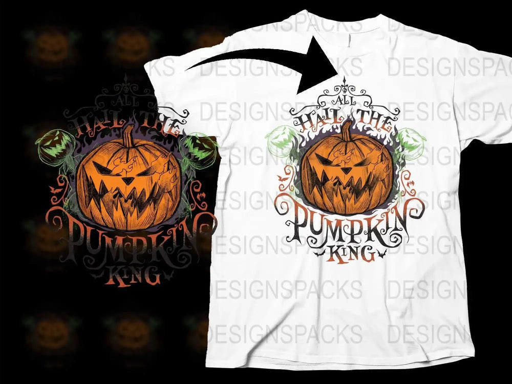 All Hail The Pumpkin King Halloween The Nightmare Before Christmas Graphic Png Digital Download