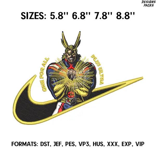 All Might Embroidery Design File, My Hero Academia Anime Embroidery Design,, Anime inspired