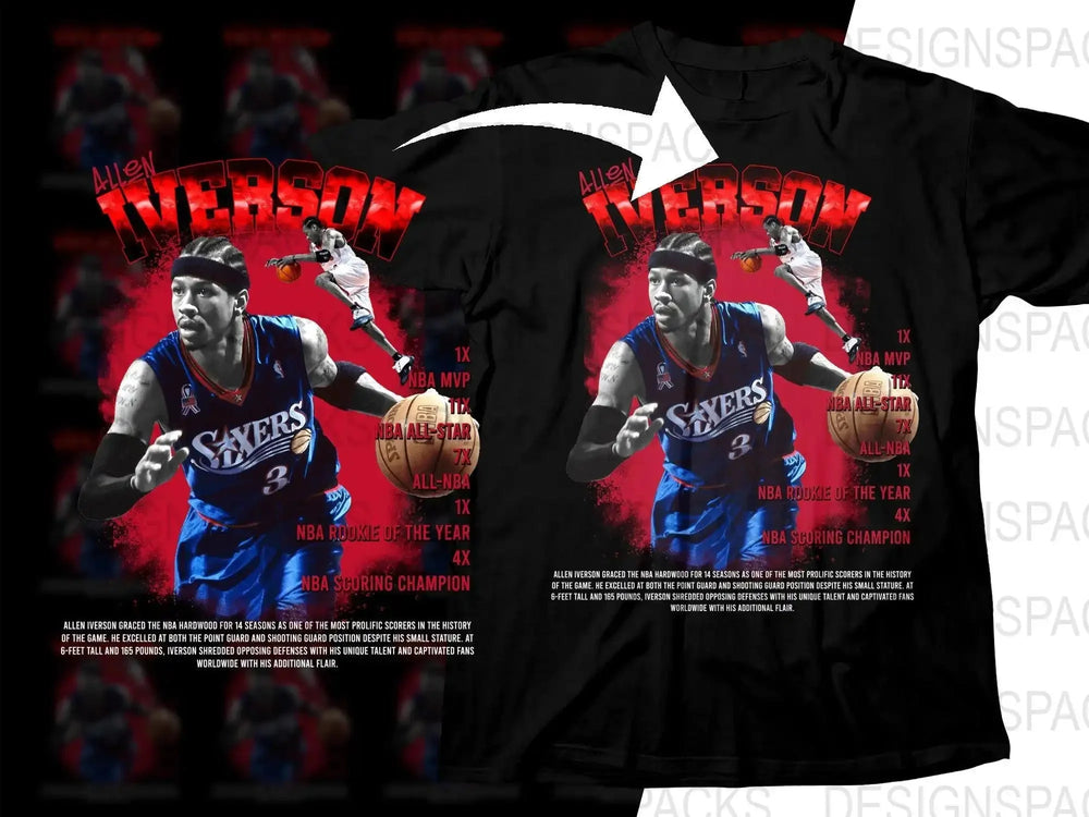 Allen Iverson Basketball Champion Bootleg Png Digital Download