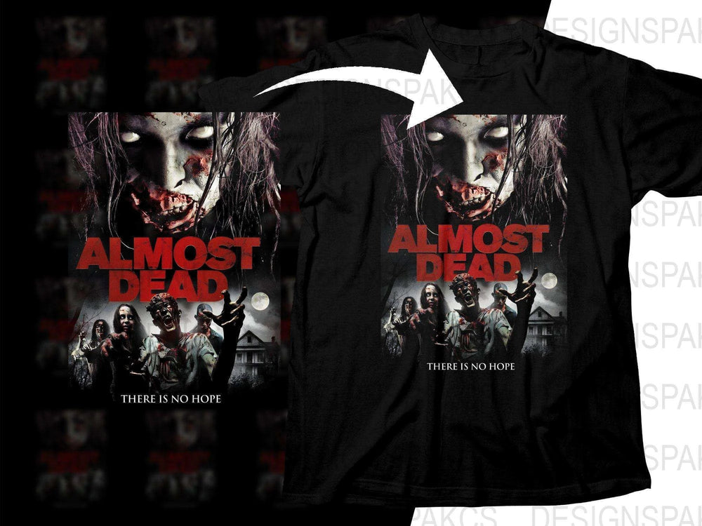 Almost Dead Halloween Horror Halftone Png Digital Download
