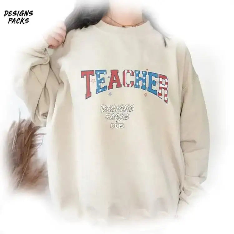 American Teacher America Design 4Th Of July Png