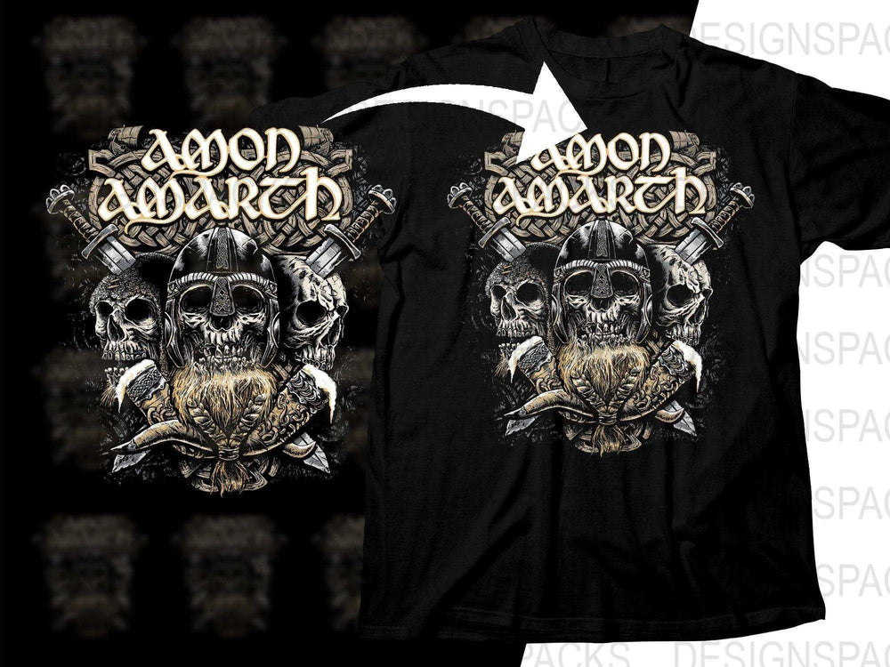 Amon Amarth Epic Rock Music Band Design Fantasy Art Png Halftone Digital Download