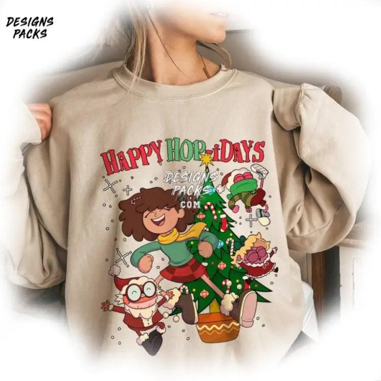 Amphibia Unisex Xmas Happy Hopidays Anne Png Design