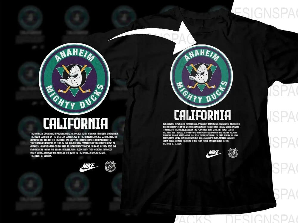 Anaheim Mighty Ducks Inspired Striking Graphic Png Digital Download