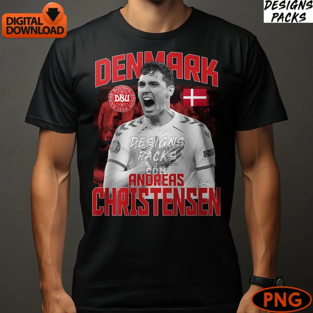 Andreas Christensen Denmark Soccer Digital Download Sports Png Football Fan Gift