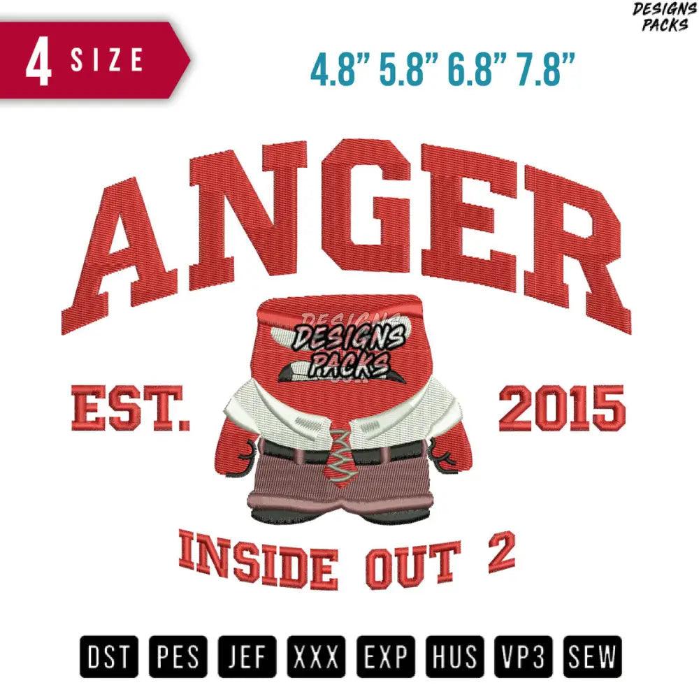 Anger Est 2015 Inside out Cartoon Embroidery Design