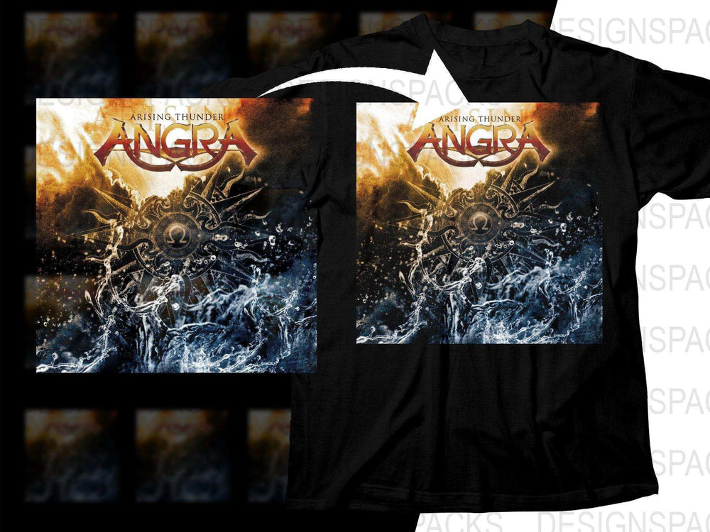 Angra Arising Thunder Vibrant Rock Band Art Design Png Design Digital Download