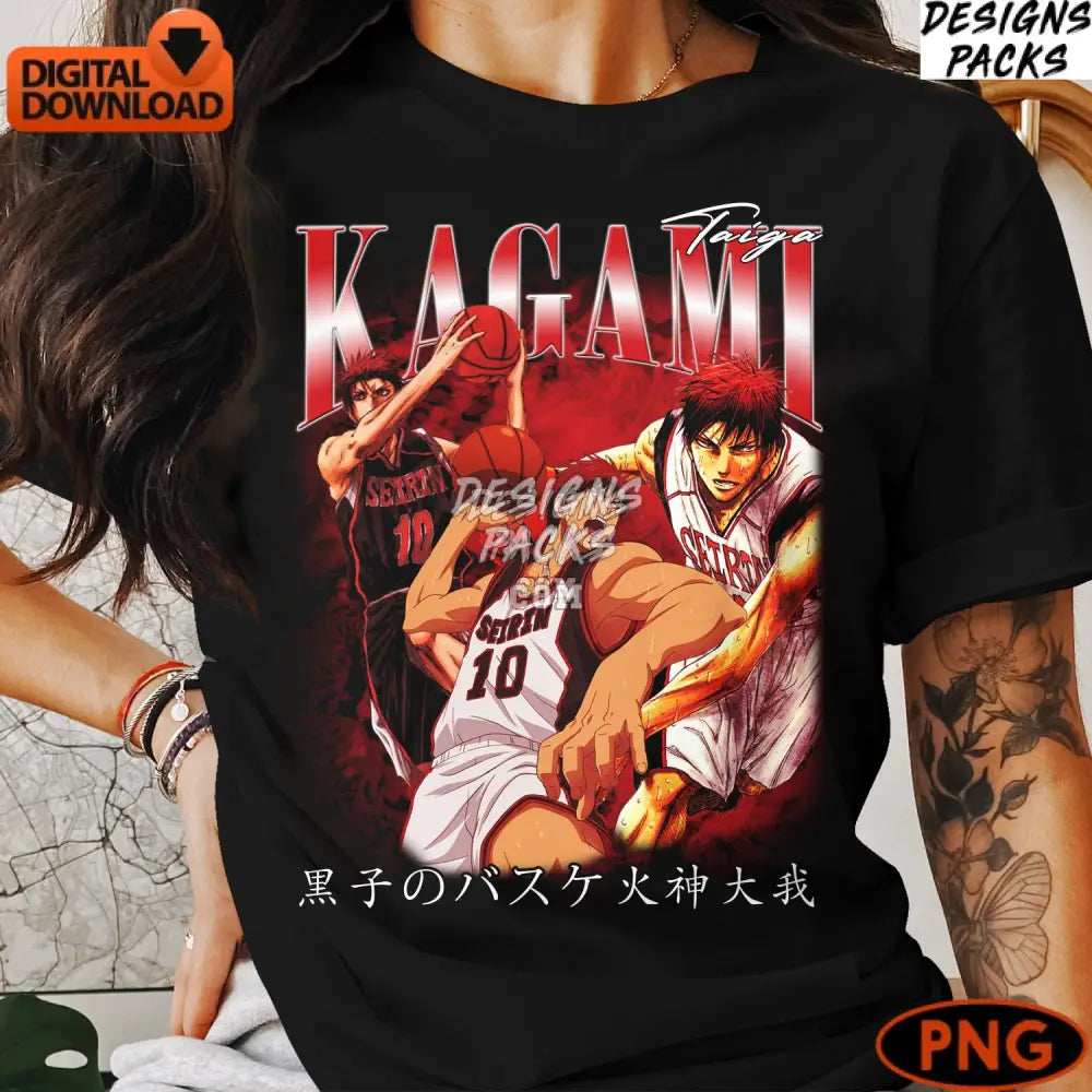 Anime Basketball Digital Download Kagami Artwork Sports Manga Fan Art Png File