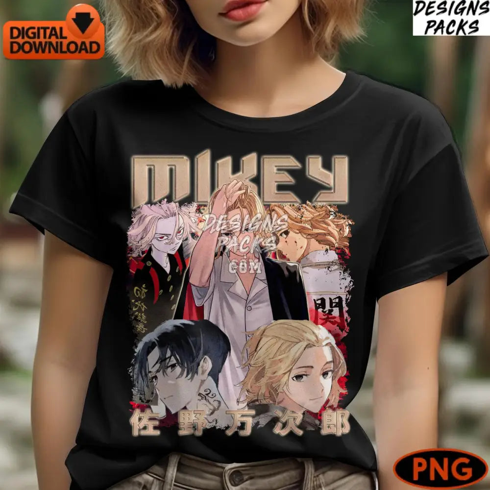 Anime Style Digital Art Manga Inspired Characters Instant Download Png