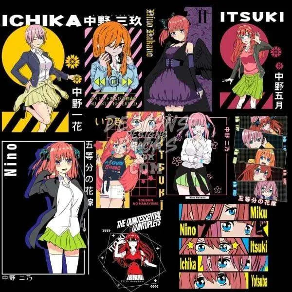 10 Anime Designs Bundle PNG