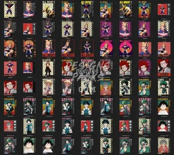 210 V2 Anime Designs Bundle PNG