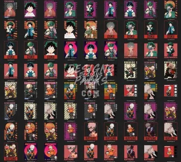 210 V2 Anime Designs Bundle PNG