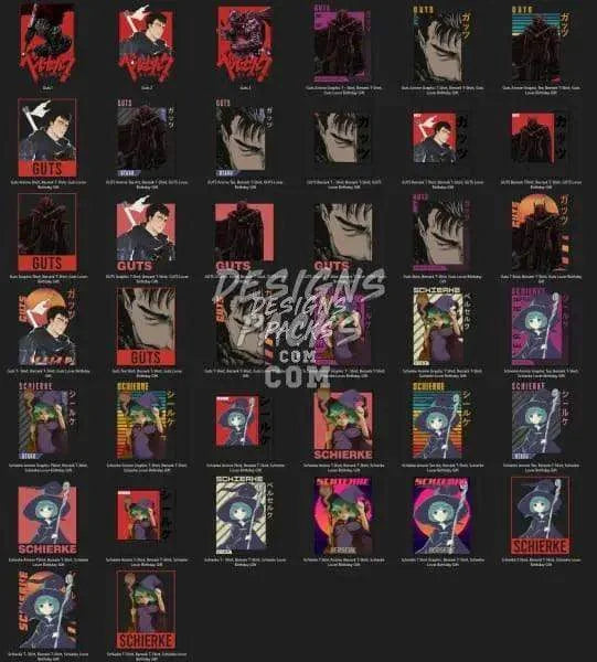 38 Anime Designs Bundle PNG
