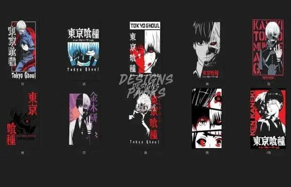 10 Anime Designs Bundle PNG