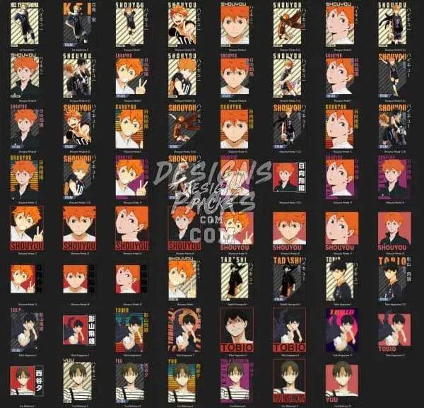 63 V2 Anime Designs Bundle PNG