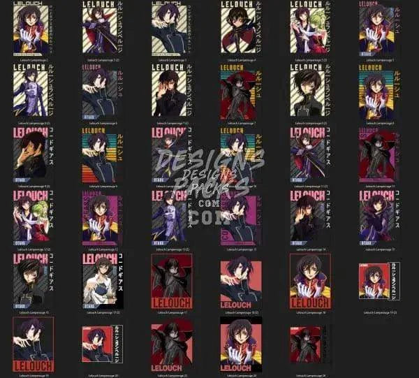 71 Anime Anime Designs Bundle PNG