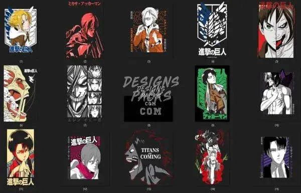 59 Anime Designs Bundle PNG