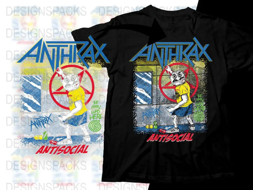 Anthrax Antisocial The Man Was Here Graphic Png Digital Download