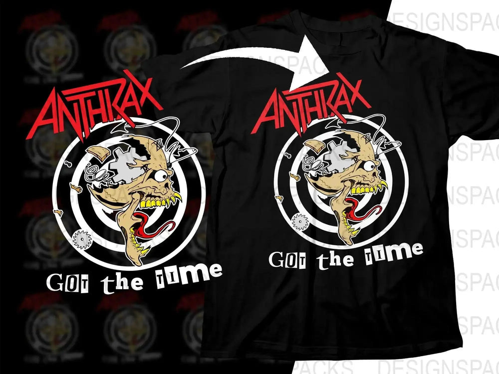 Anthrax Got The Time Rock Band Unique Graphic Png Design Digital Download