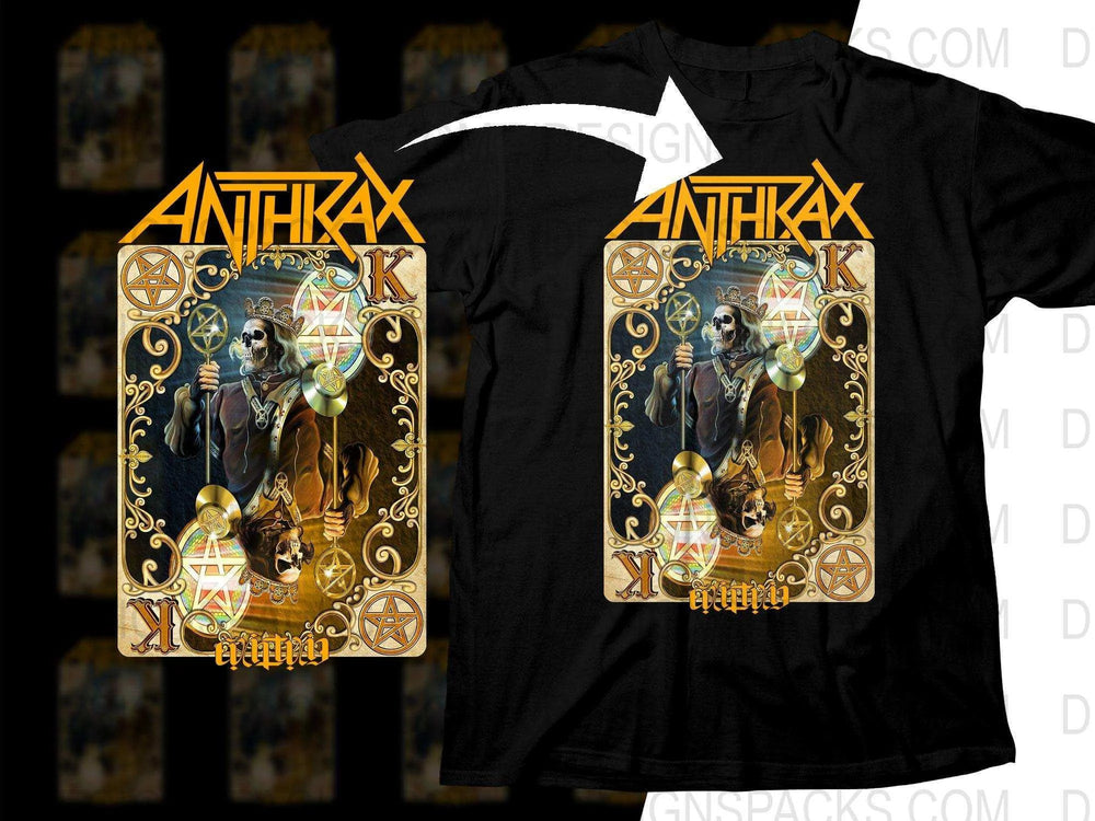 Anthrax King Skeleton Mystical Design Png Halftone Digital Download