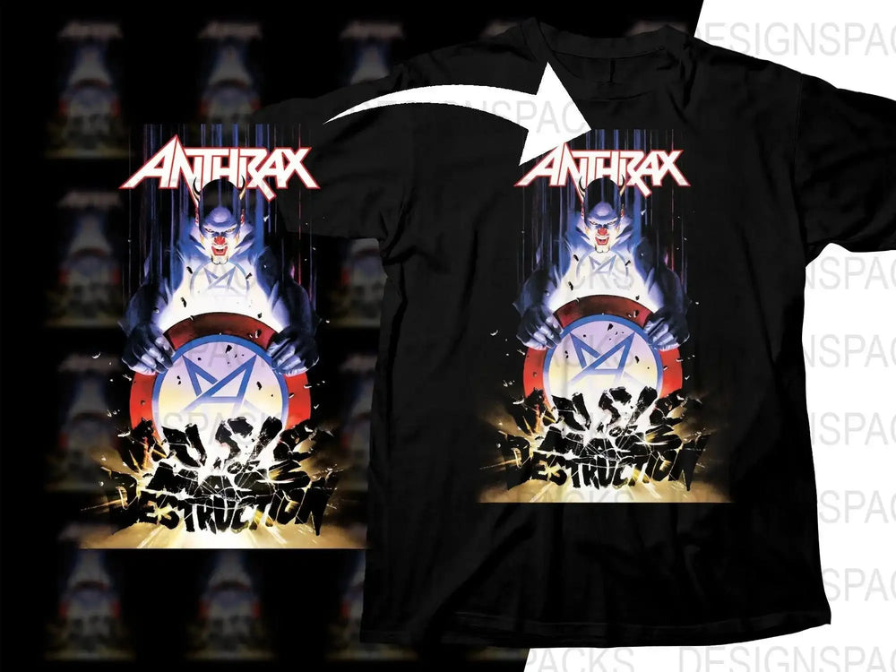 Anthrax Music Of Mass Destruction Album Cover Rock Music Band Png Halftone Digital Download