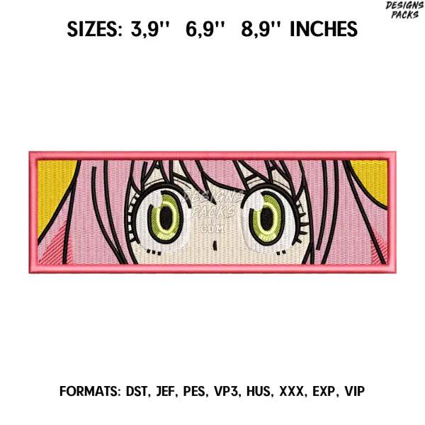 Anya eyes Embroidery Design File/ Spy x Family Anime Embroidery Design/ Machine  Design Pes Dst. Anya Forger