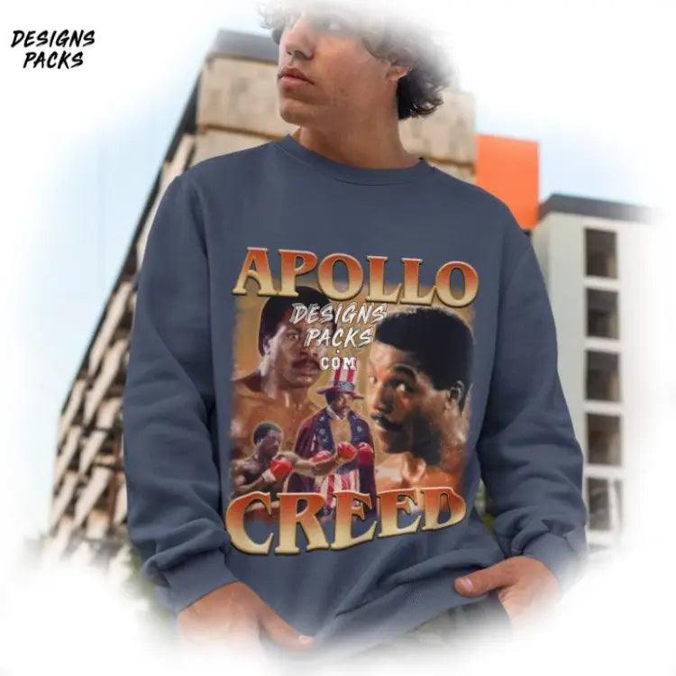 Apollo Creed Vs Rocky Balboa Homage Vintage 90S Png Design