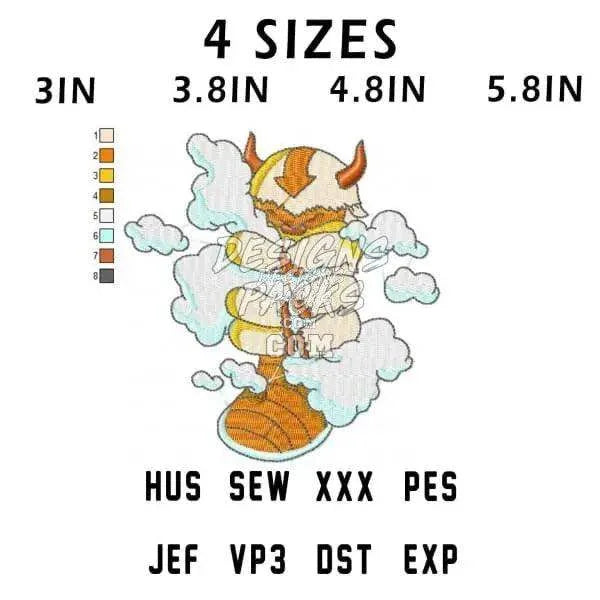 Appa Cartoon Embroidery Design