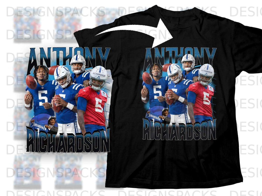 Anthony Richardson Indianapolis Colts football jersey t-shirt design.