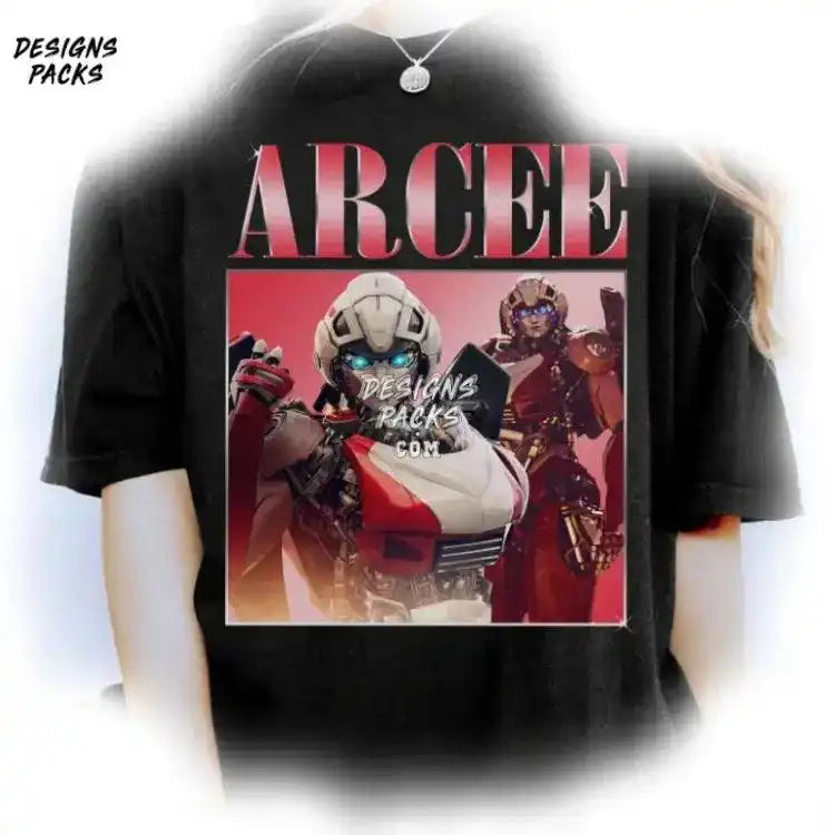 Arcee Autobot Vintage Graphic Transformers Bootleg Rap Png Design