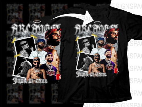 Arcángel Vintage Hip Hop Legends Bootleg Graphic Png Digital Download