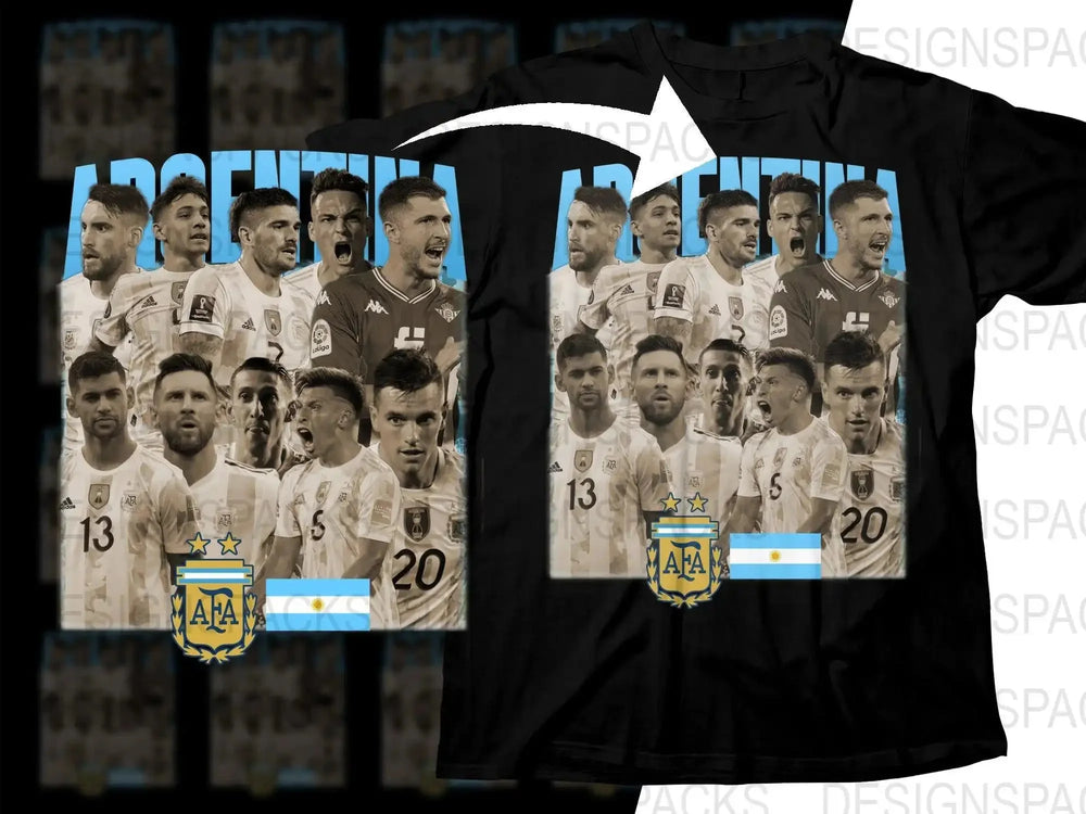 Argentina Football Legends Artistic Design Soccer Png Digital Download