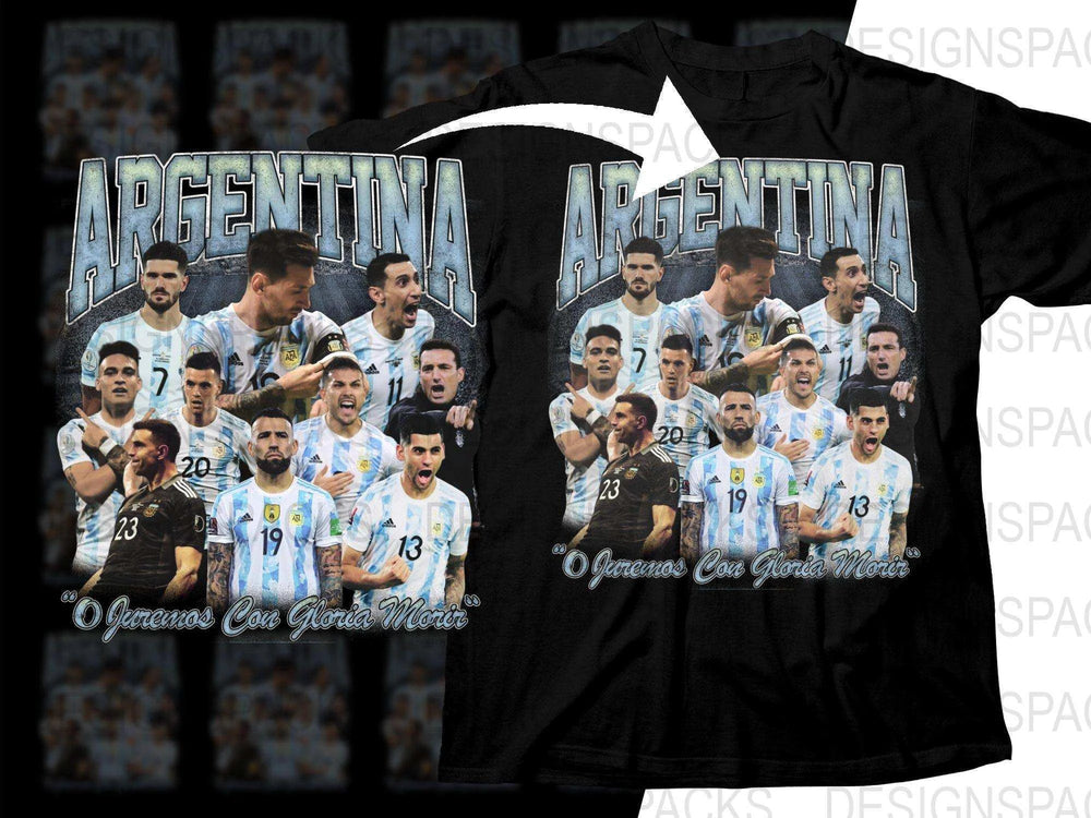 Argentina National Football Team Legends Soccer Png Digital Download