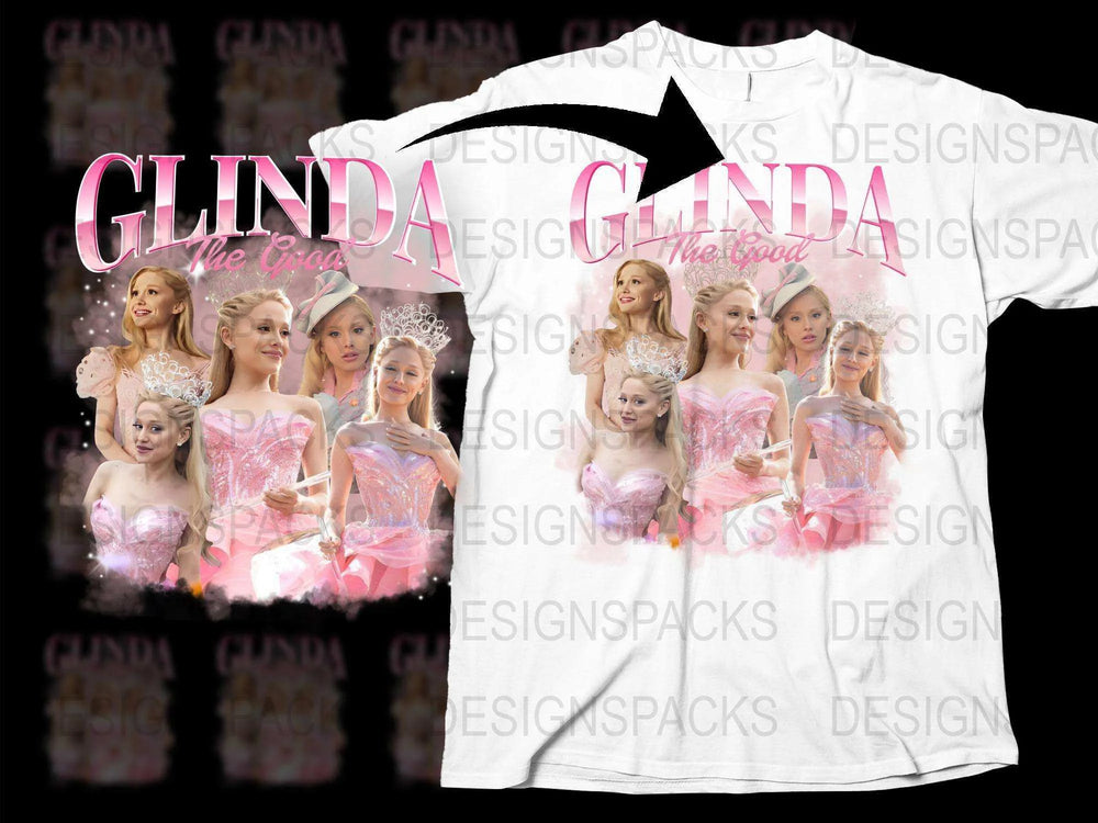 Glinda The Good Witch Graphic T-Shirt, Pink Fairy Tale Tee, Fantasy Movie Fans, Multiple Poses, Unique Gift Idea for Her