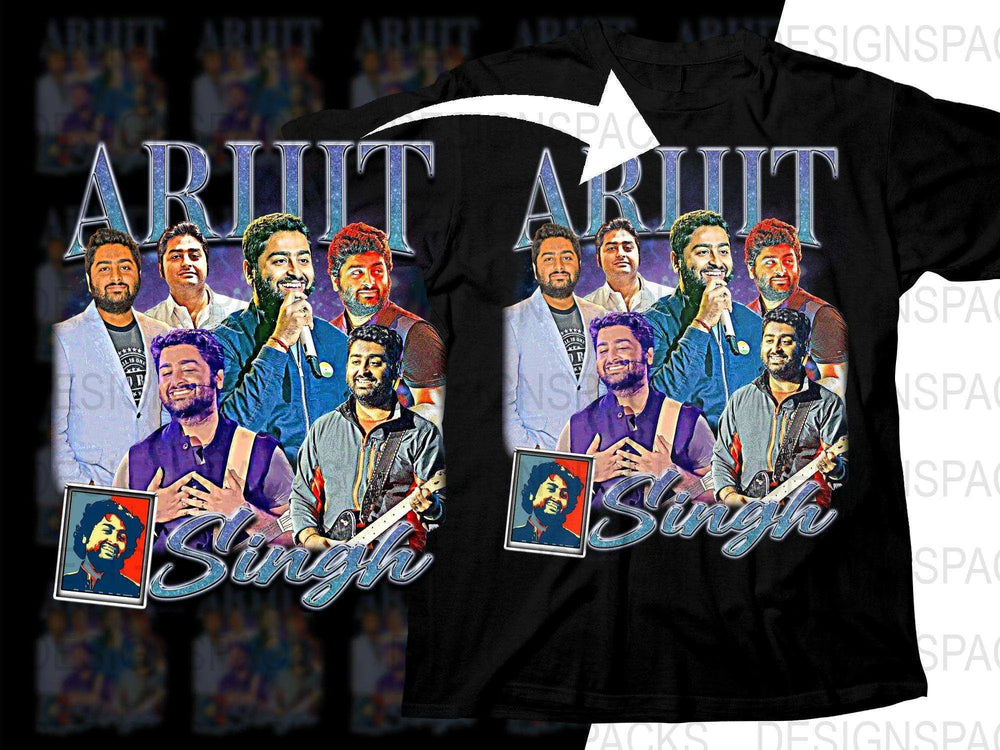 Arijit Singh Colorful Music Bootleg Graphic Png Digital Download