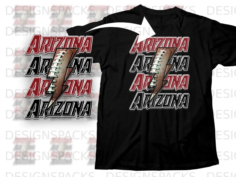 Arizona Football Lightning Graphic Tee