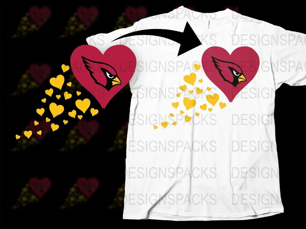 Cardinal Bird Heart T-Shirt, Valentine's Day Gift, Romantic Graphic Tee, Love Birds Design, Unisex Adult Clothing