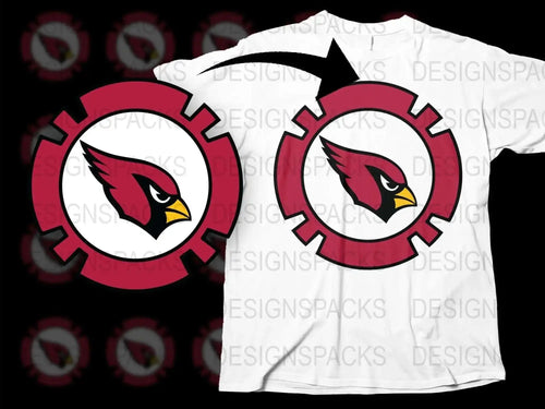 Arizona Cardinals Inspired T-Shirt, Red and White Bird Logo, Casual Sports Apparel, Unisex Football Tee