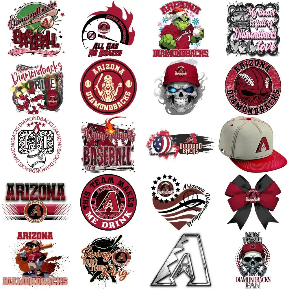 64 Arizona Diamondbacks Baseball Designs Bundle PNG
