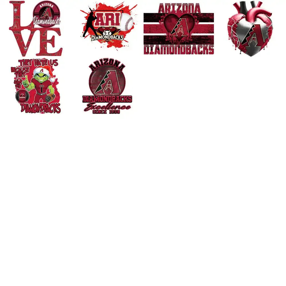 64 Arizona Diamondbacks Baseball Designs Bundle PNG