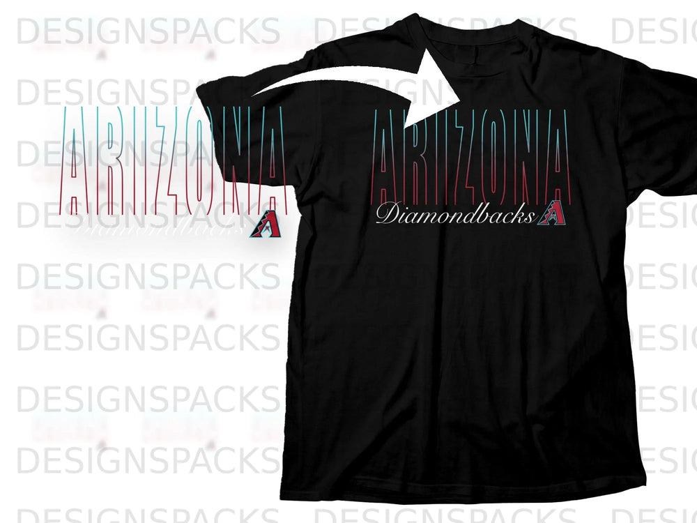 Black t-shirt with "ARIZONA Diamondbacks" and team logo.